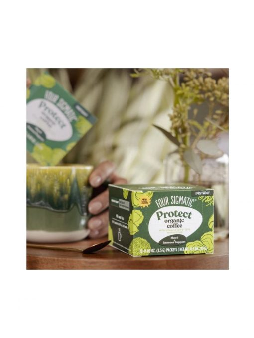 Four Sigmatic Instant Mushroom Coffee mit Chaga & Cordyceps Pilz-Kaffee 10 x 2.5 g  SHIELD Organic Instant Mushroom Coffee mit Chaga & Cordyceps ,Nahrungsergänzungsmittel - Image 3