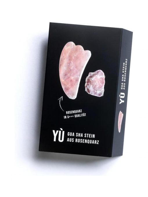 YÙ BEAUTY Gua Sha Beauty Stone Massagestein aus Rosenquarz - immagine 2
