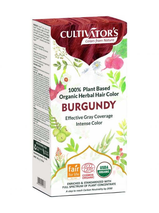 Cultivator's Tinta per capelli biologica alle erbe - Borgogna 100 g