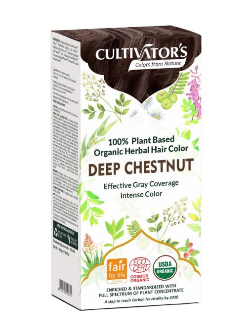 Cultivator's Organic Herbal Hair Color - Deep Chestnut 100 g