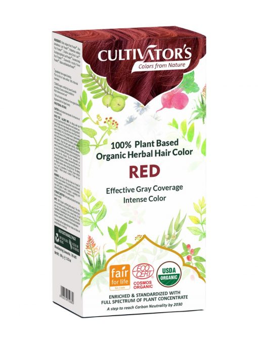 Cultivator's Tinta per capelli biologica a base di erbe - Rosso 100 g